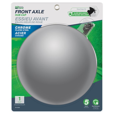 Hd Driven Hub Cap Metal Front Axle Push On 5 Notch 076-00385